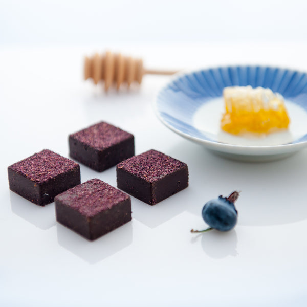 Feel Good Chocolates - Blueberry + Honeycomb Superfood Dark Chocolate